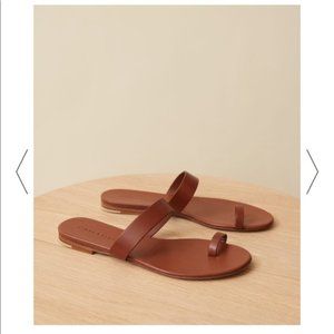 Jenni Kayne Leather Strap Sandals Saddle Brown Size 38EU 7.5/8US NWOB